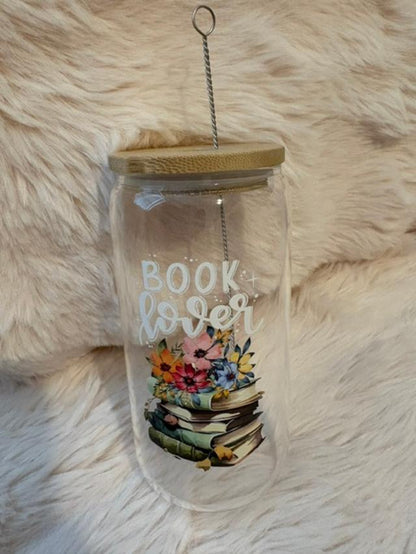 16 oz Book Lover Glass Tumbler