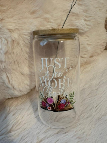 16 oz Book Lover Glass Tumbler