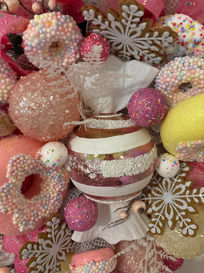 Candy Donut fun Christmas Wreath