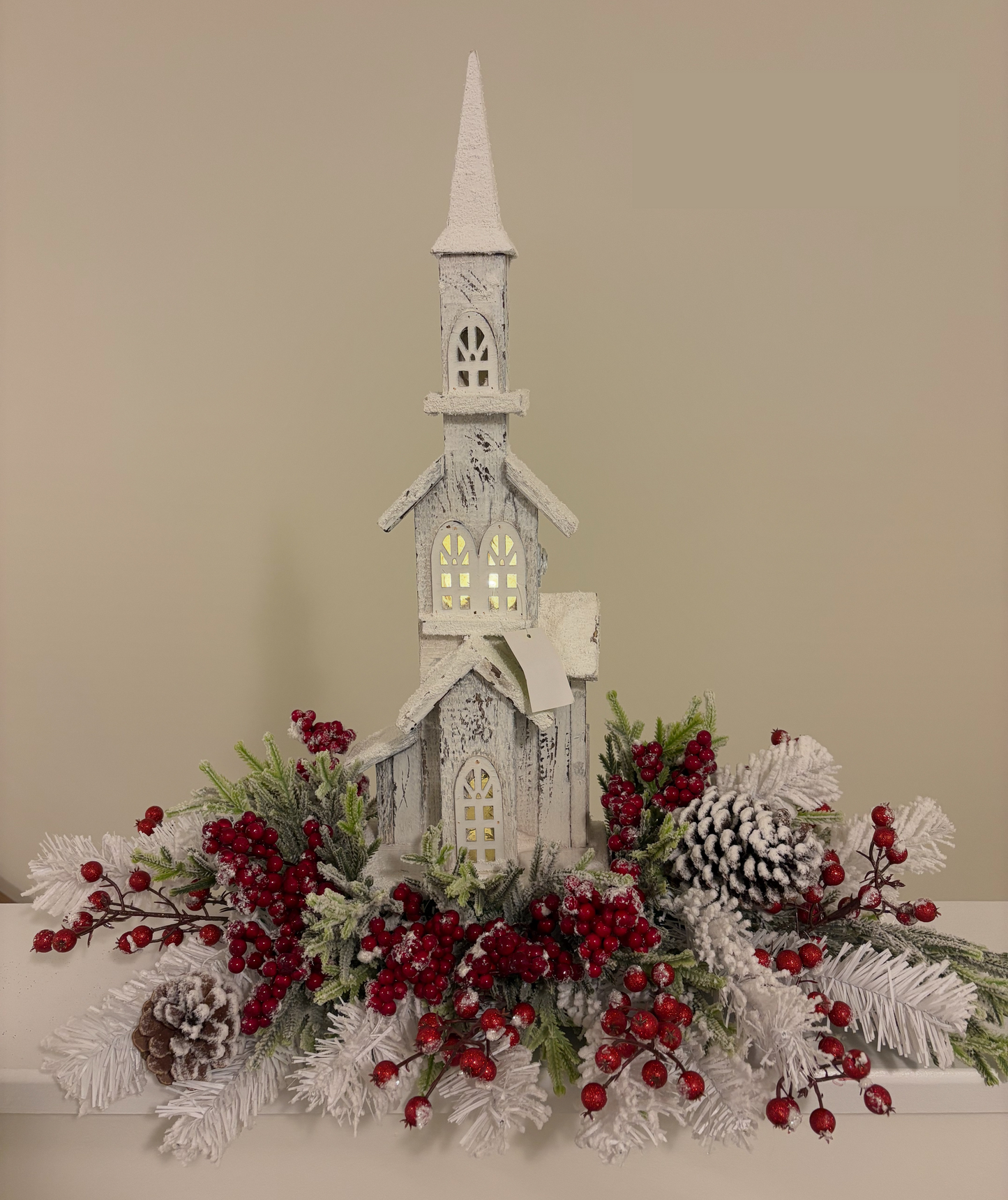 Beautiful Battery Operated Lighted Church