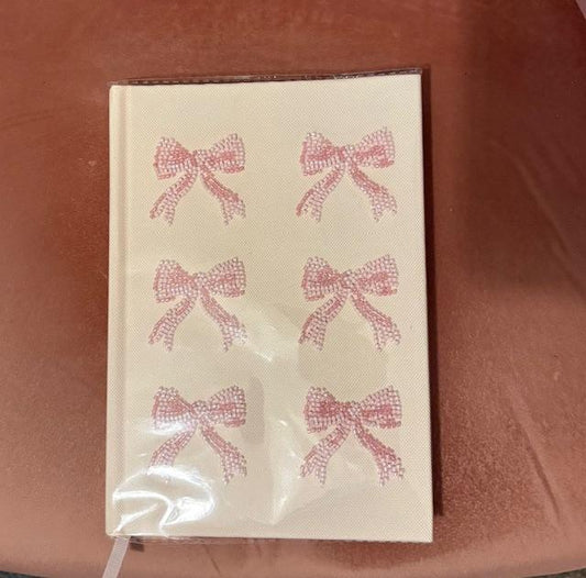 White and Pink Bow Journal