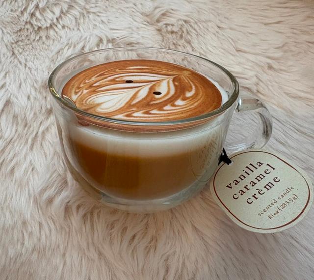 Coffee Cappuccino Scented Glass Candle