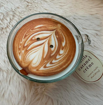 Coffee Cappuccino Scented Glass Candle